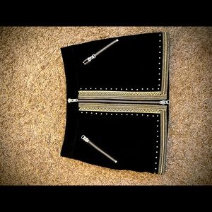 Pam & Gela Small Suede Skirt w/ Embroidery